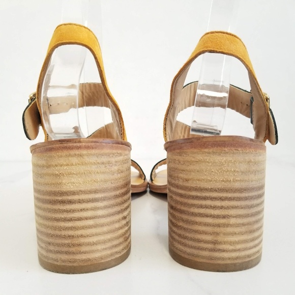 MODERN VINTAGE Open Toe Sandals Black Tan Heels 6 - Picture 10 of 12